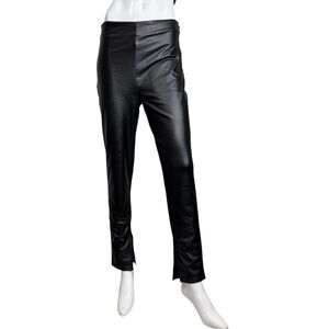 🤑 5/$25 SHEIN Black Shinny Skinny High-Waisted Faux Leather Pants